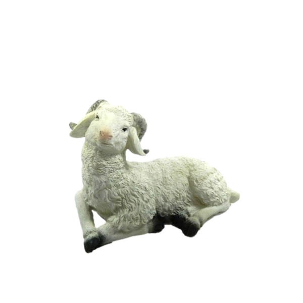 Sitting Ram for Tall Shepherds 40/45 cm - Sheep Animals for Nativity Scene