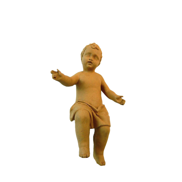 Gesù Bambino in Terracotta per Pastori Cm 20/25 Bimbo Natività Presepe