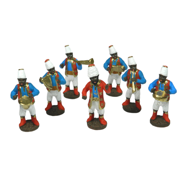 Music Band 7 Pieces in Terracotta 7 cm - Shepherds Musical Orchestra for Nativity Scene