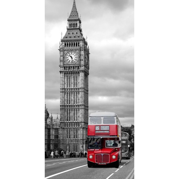 Quadro Londra Big Ben Autobus Foto Stampa su Mdf o Tela Swarovski Pannello Casa