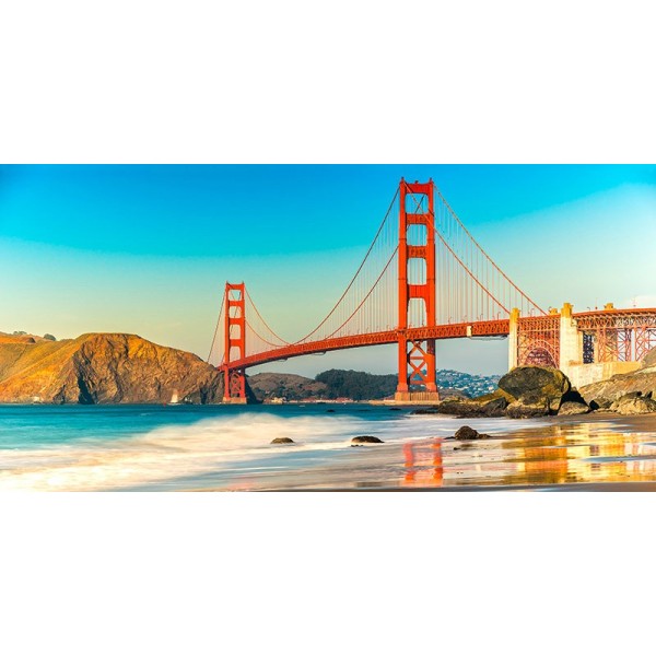 Quadro Ponte San Francisco 4 Stampa su Mdf o Tela Swarovski Pannello Casa Foto