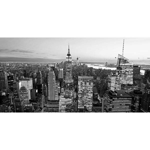 Quadro Veduta Aerea Manhattan New York Stampa Mdf o Tela Swarovski Pannello Casa