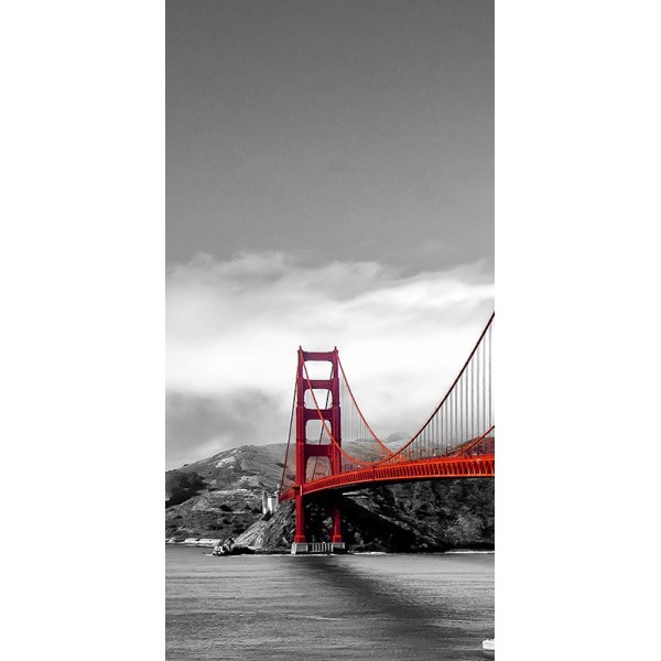 Quadro Ponte Golden Gate 1 San Francisco Stampa Mdf Tela Swarovski Pannello Casa