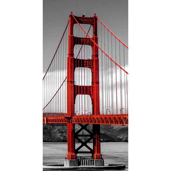 Quadro Ponte Golden Gate 2 San Francisco Stampa Mdf Tela Swarovski Pannello Casa