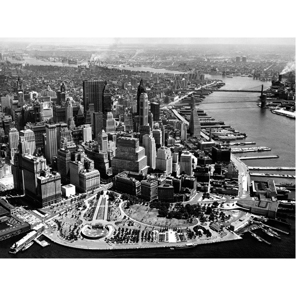 Quadro Veduta di Manhattan Stampa su Mdf o Tela Swarovski Pannello Foto Casa