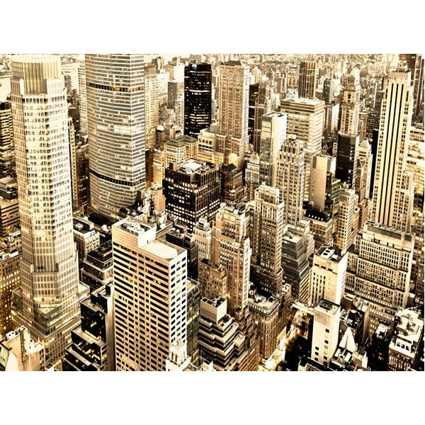 Quadro Veduta Grattacieli Manhattan New York Stampa su Mdf o Tela Swarovski Foto