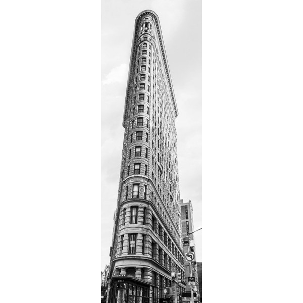 Quadro Flatiron Building Grattacielo New York Stampa su Mdf Tela Swarovski Casa