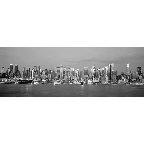 Quadro Veduta Manhattan 8 New York Stampa su Mdf o Tela Swarovski Pannello Casa