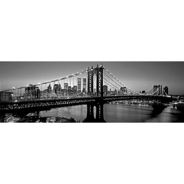 Quadro Ponte Manhattan 9 New York Stampa su Mdf o Tela Swarovski Pannello Casa