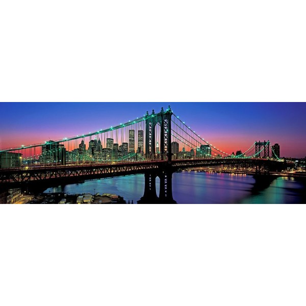 Quadro Ponte Manhattan 11 New York Stampa su Mdf o Tela Swarovski Pannello Casa