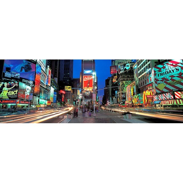 Quadro Times Square di Notte 3 New York Stampa su Mdf o Tela Swarovski Pannello