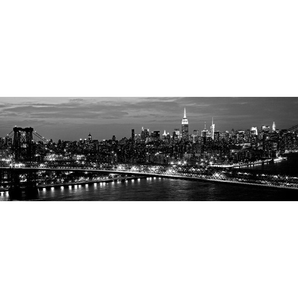 Quadro Midtown Manhattan Ponte Williamsburg 2 New York Stampa Mdf Tela Swarovski