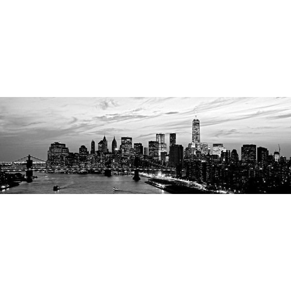 Quadro Lower Manhattan 2 New York Stampa su Mdf o Tela Swarovski Arredo Casa