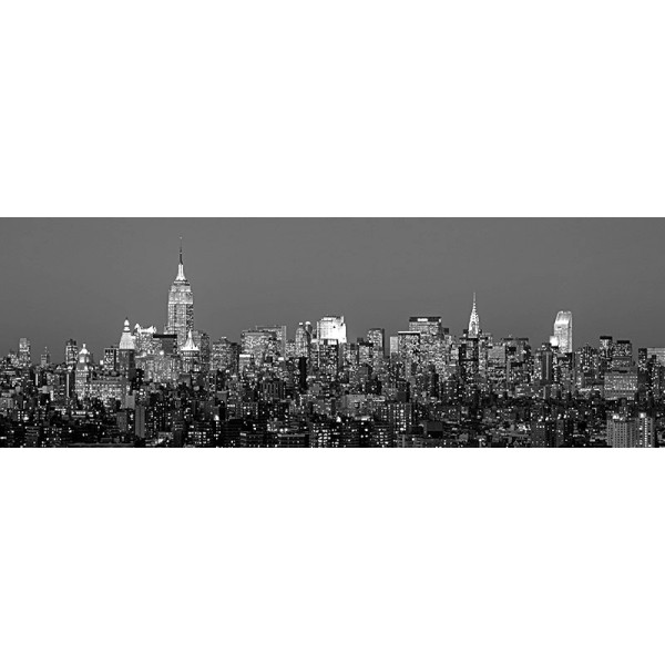 Quadro Veduta Manhattan 17 New York Stampa su Mdf o Tela Swarovski Arredo Casa