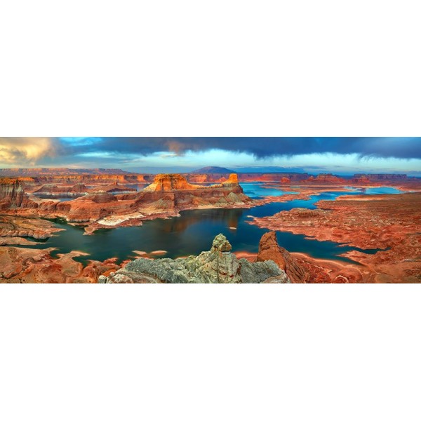 Quadro Vista Lago Powell Stati Uniti Stampa su Mdf o Tela Swarovski Paesaggio
