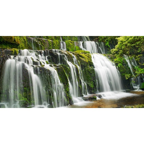 Quadro Cascata Purakaunui Falls 2 Nuova Zelanda Stampa su Mdf o Tela Swarovski