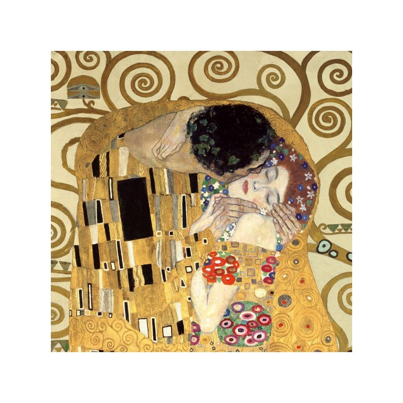 Quadro GUSTAV KLIMT Il Bacio N 2 Stampa Mdf Tela Swarovski Arredo Casa  Pannello