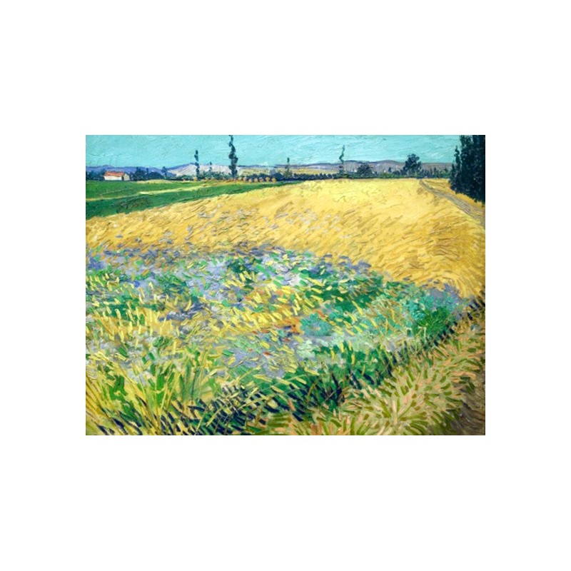 Quadro VINCENT VAN GOGH Campo di Grano Stampa su Mdf Tela Swarovski Arredo  Casa