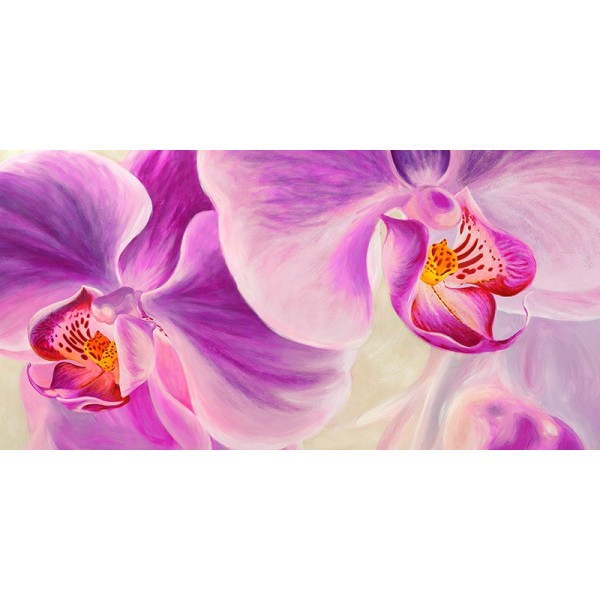Quadro Piante Orchidee Viola Stampa su Mdf o Tela Swarovski Arredo Casa Panello