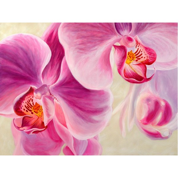 Quadro Fiori Orchide Viola Stampa su Mdf o Tela Swarovski Arredo Casa Panello