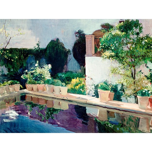 Quadro SOROLLA Giardini Reali a Siviglia Stampa Mdf o Tela Swarovski Arredo Casa